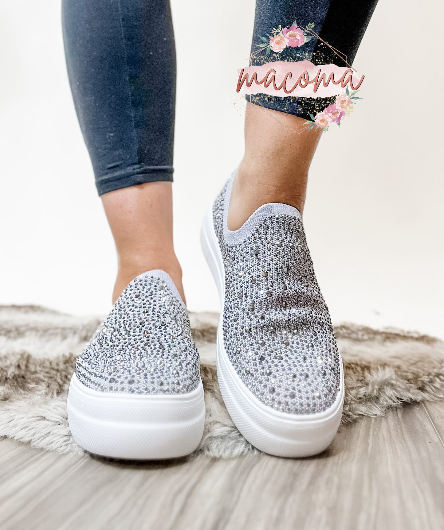 Corky's Grey Crystals Hilary Shoes