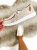 Corky's Beige New Glitter On Deck Shoes