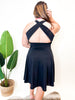 Phierce Fashions Criss Cross Brami Dress  (Black) - Reg/Curvy
