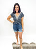 Jessica High Rise Control Top Vintage Wash Cuffed Shorts