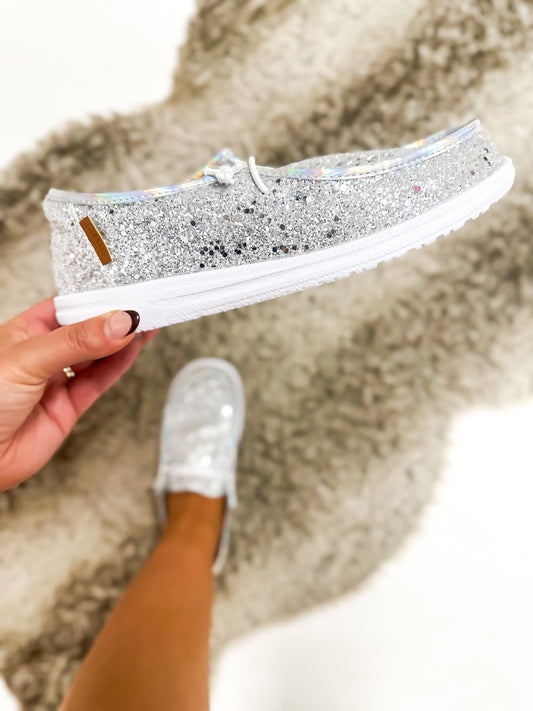 Corky's Iridescent New Glitter On Deck Shoes