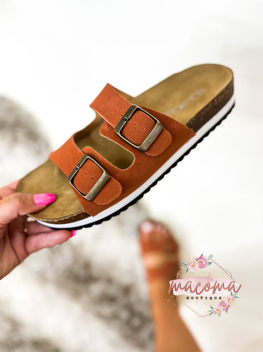 Corky's Rust Suede Beach Babe Sandals- FINAL SALE