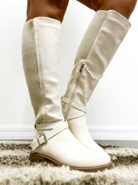 Corky's Ivory Hayride Boots - Wide Calf Friendly- FINAL SALE