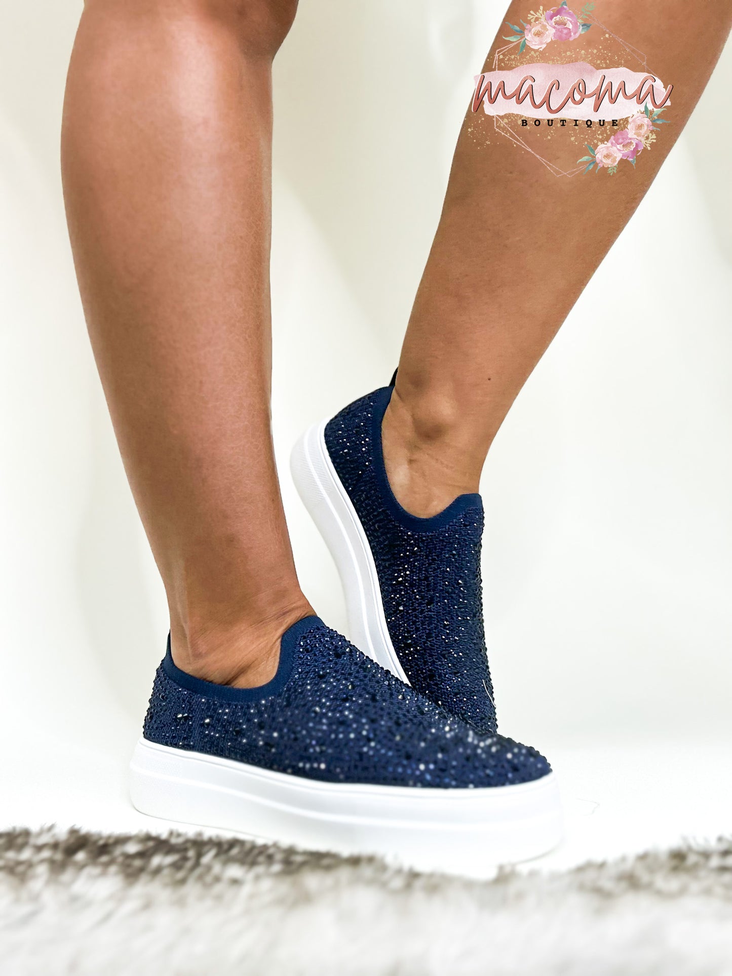 Corky's Navy Crystals Hilary Shoes