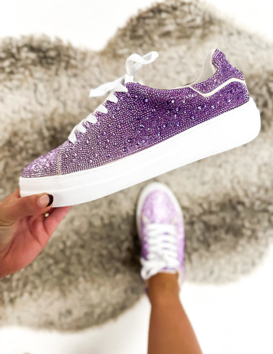 Corky's Purple Ombre Bedazzle Sneakers