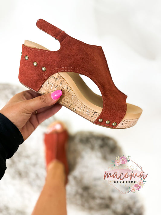 Corky's Rust Suede Ashley Sandals