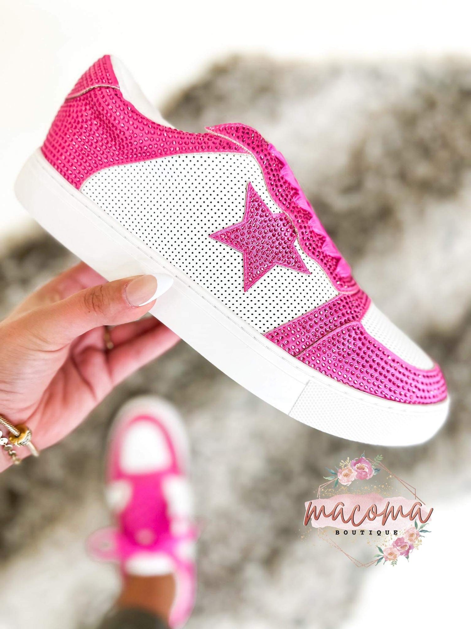 Starstruck Sparkle Sneakers - Fuchsia 8