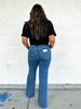 Risen Caitlin High Rise Split Hem Straight Jeans