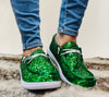 Corky's Green Glitter On Deck Shoes