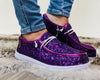 Corky's Purple Glitter On Deck Shoes