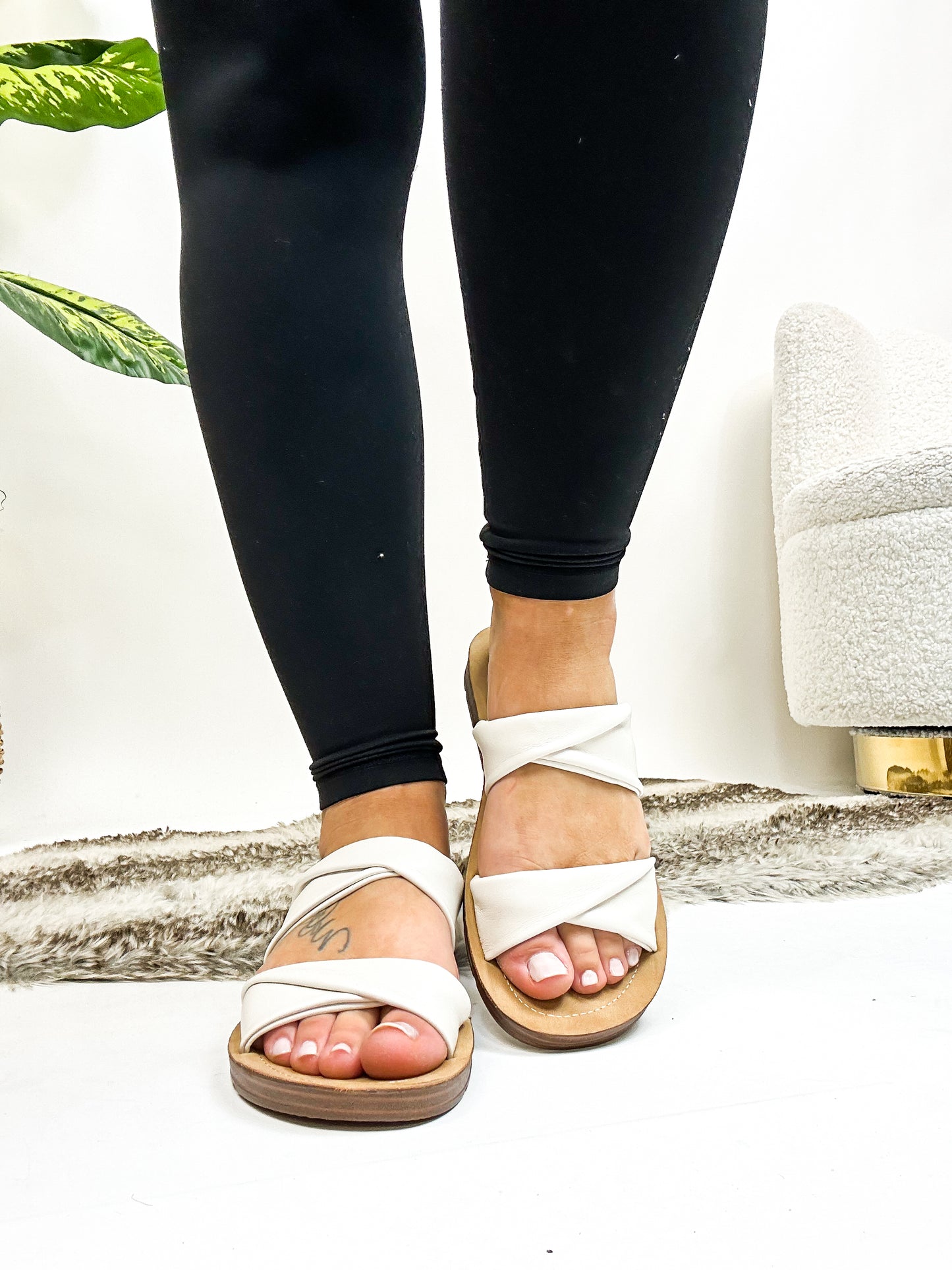 Corky's Ivory With a Twist Sandals