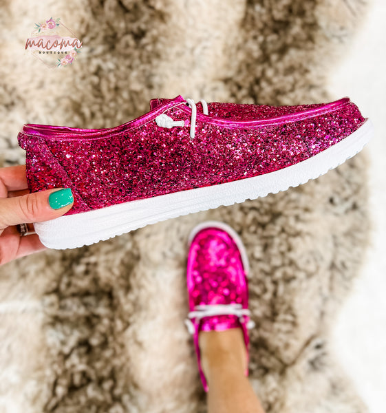 Fuchsia store glitter shoes