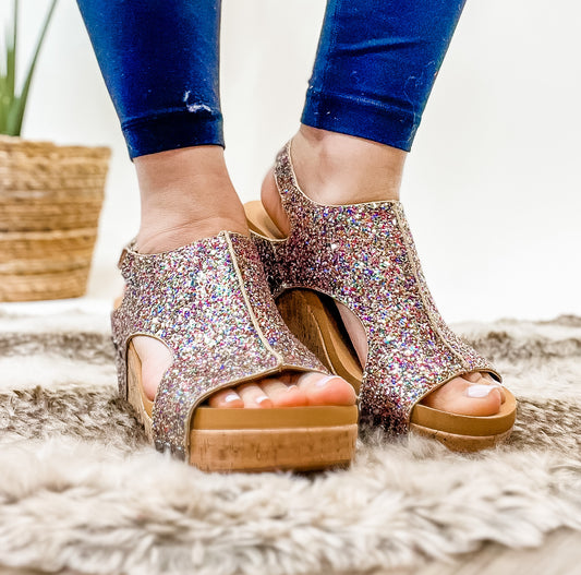 Corky's Confetti Glitter Carley Sandals - FINAL SALE