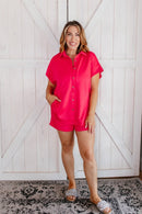 In The Morning Romper in Fuchsia - FINAL SALE - Macoma Boutique260 Jumpsuits/Rompers/Overalls