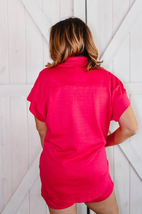 In The Morning Romper in Fuchsia - FINAL SALE - Macoma Boutique260 Jumpsuits/Rompers/Overalls