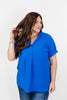 In Too Deep Top in Blue - FINAL SALE - Macoma Boutique100 Short Sleeve