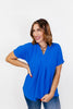 In Too Deep Top in Blue - FINAL SALE - Macoma Boutique100 Short Sleeve