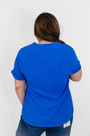 In Too Deep Top in Blue - FINAL SALE - Macoma Boutique100 Short Sleeve