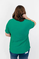 In Too Deep Top in Green - FINAL SALE - Macoma Boutique100 Short Sleeve
