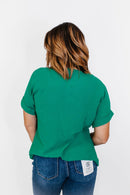 In Too Deep Top in Green - FINAL SALE - Macoma Boutique100 Short Sleeve
