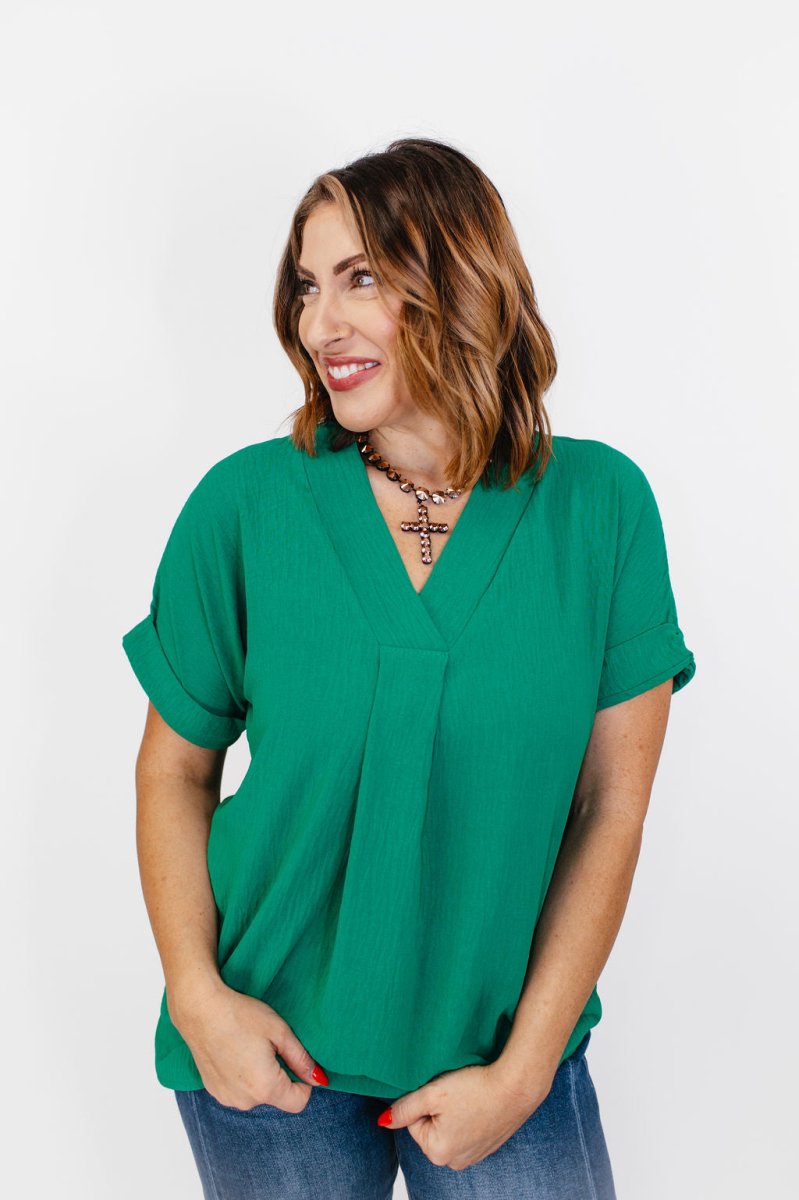 In Too Deep Top in Green - FINAL SALE