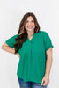 In Too Deep Top in Green - FINAL SALE - Macoma Boutique100 Short Sleeve