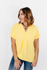 In Too Deep Top in Yellow - FINAL SALE - Macoma Boutique100 Short Sleeve