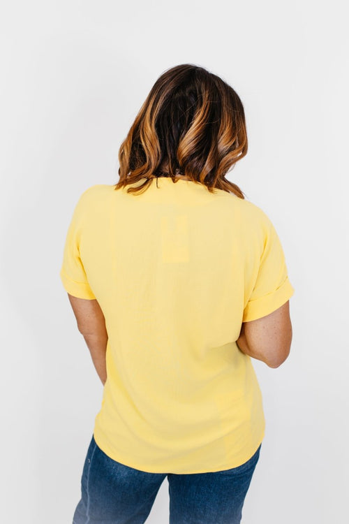 In Too Deep Top in Yellow - FINAL SALE - Macoma Boutique100 Short Sleeve