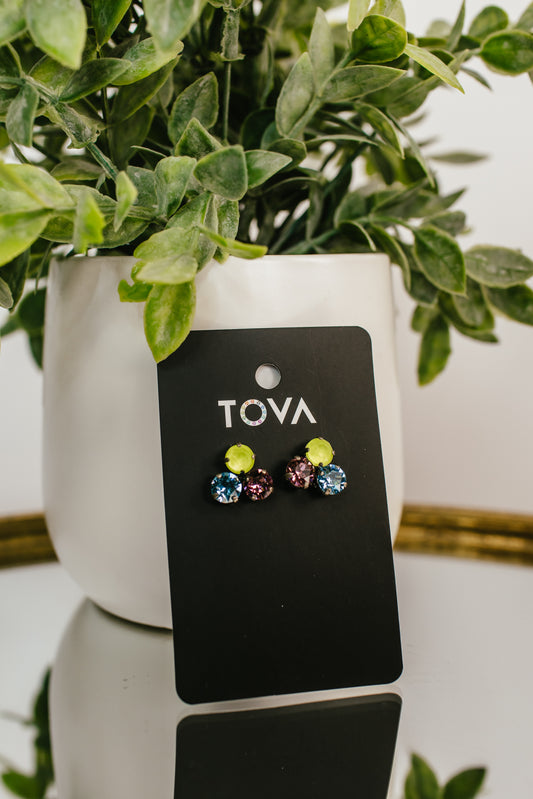 Tova Ines Earrings in Antique Silver/Yellow - FINAL SALE