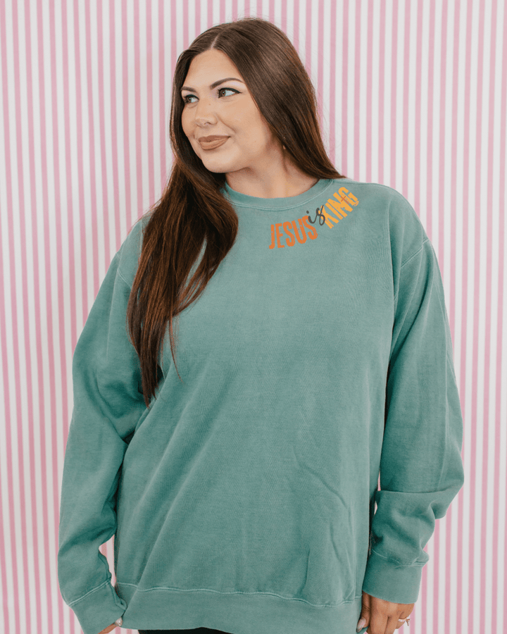 Jesus Is King Graphic Pullover - FINAL SALE - Macoma Boutique555 Presales