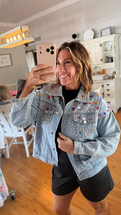 Jewel Box Denim Jacket - Reg & Curvy - Macoma Boutique240 Jackets/Blazers