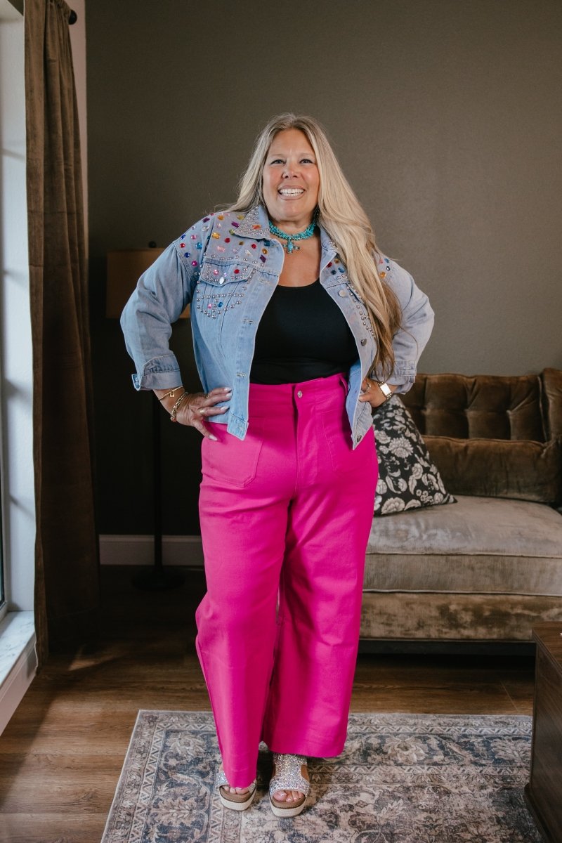 Jewel Box Denim Jacket - Reg & Curvy - Macoma Boutique240 Jackets/Blazers