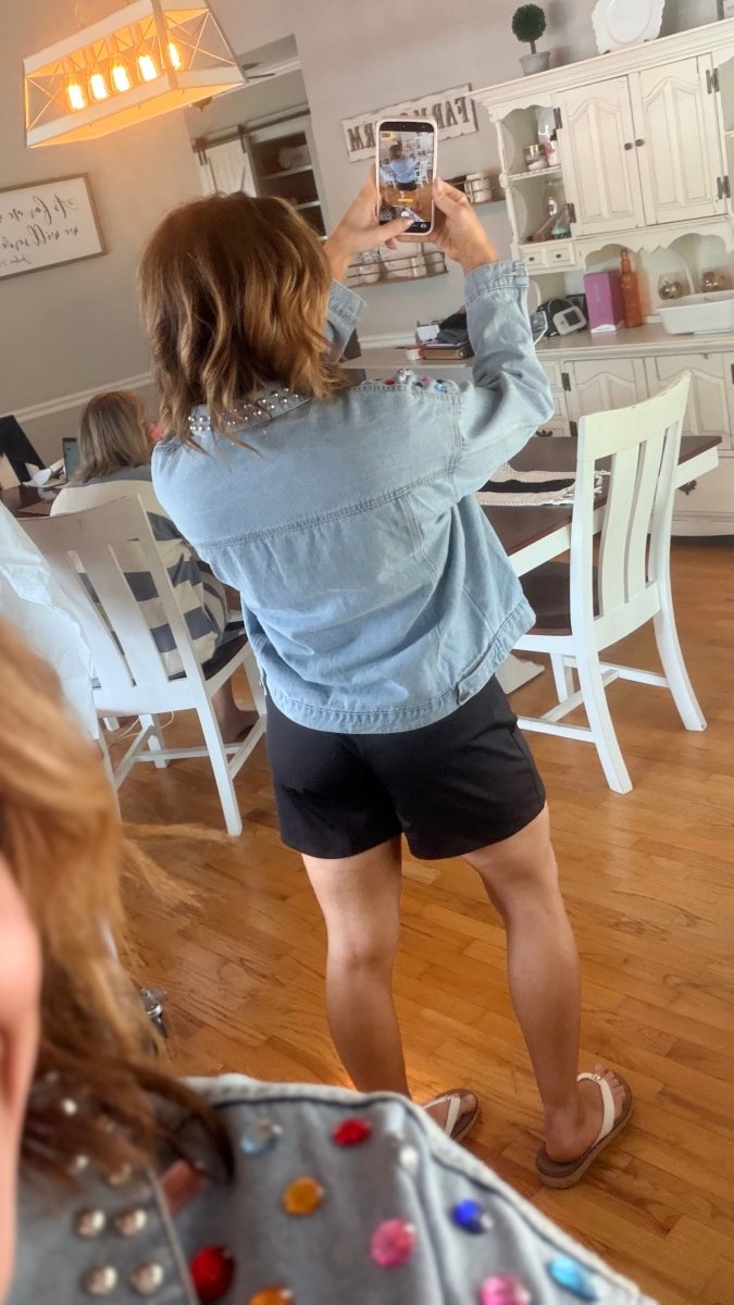 Jewel Box Denim Jacket - Reg & Curvy - Macoma Boutique240 Jackets/Blazers