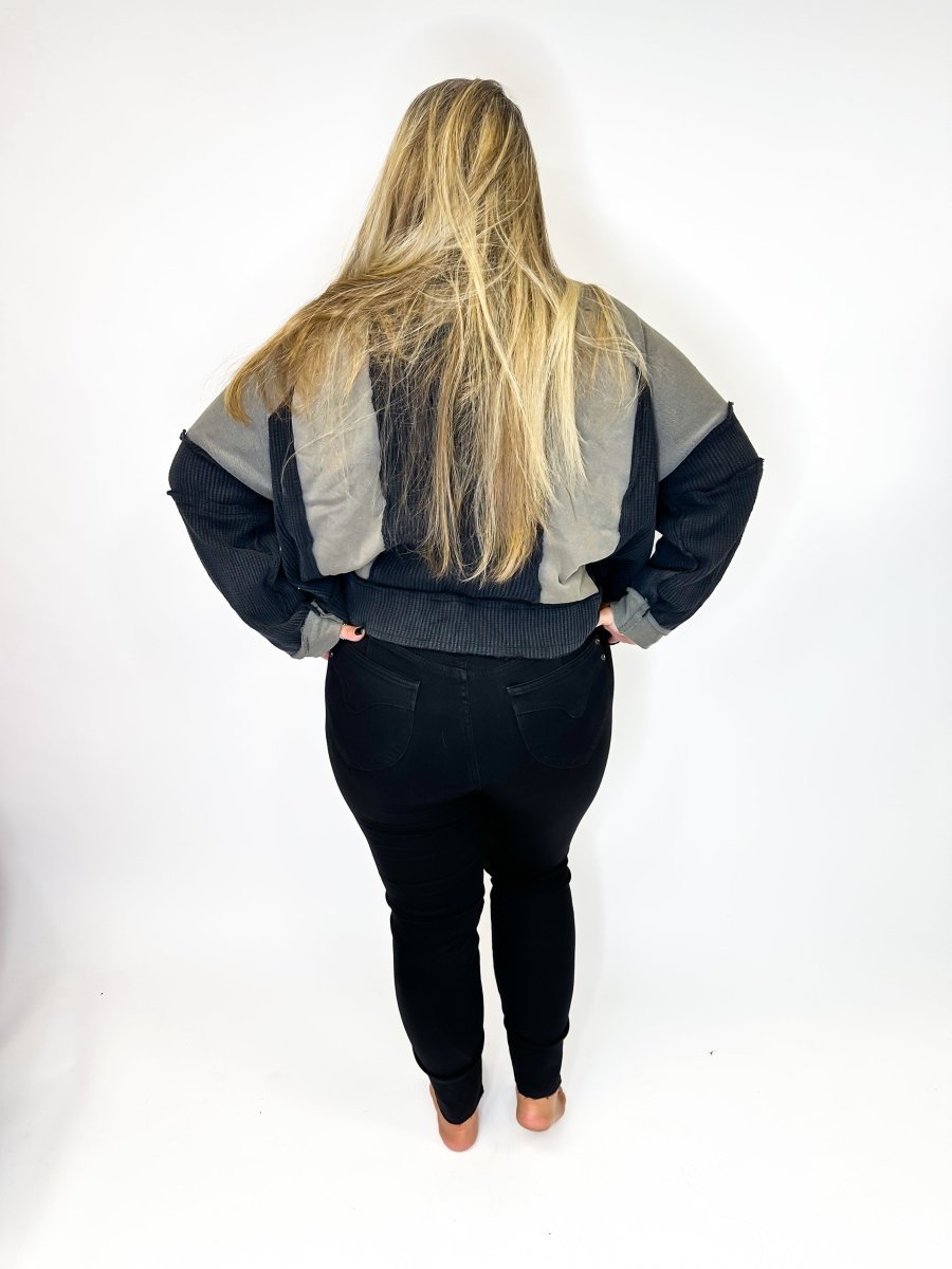 Jean skinny contour bleu noir Judy