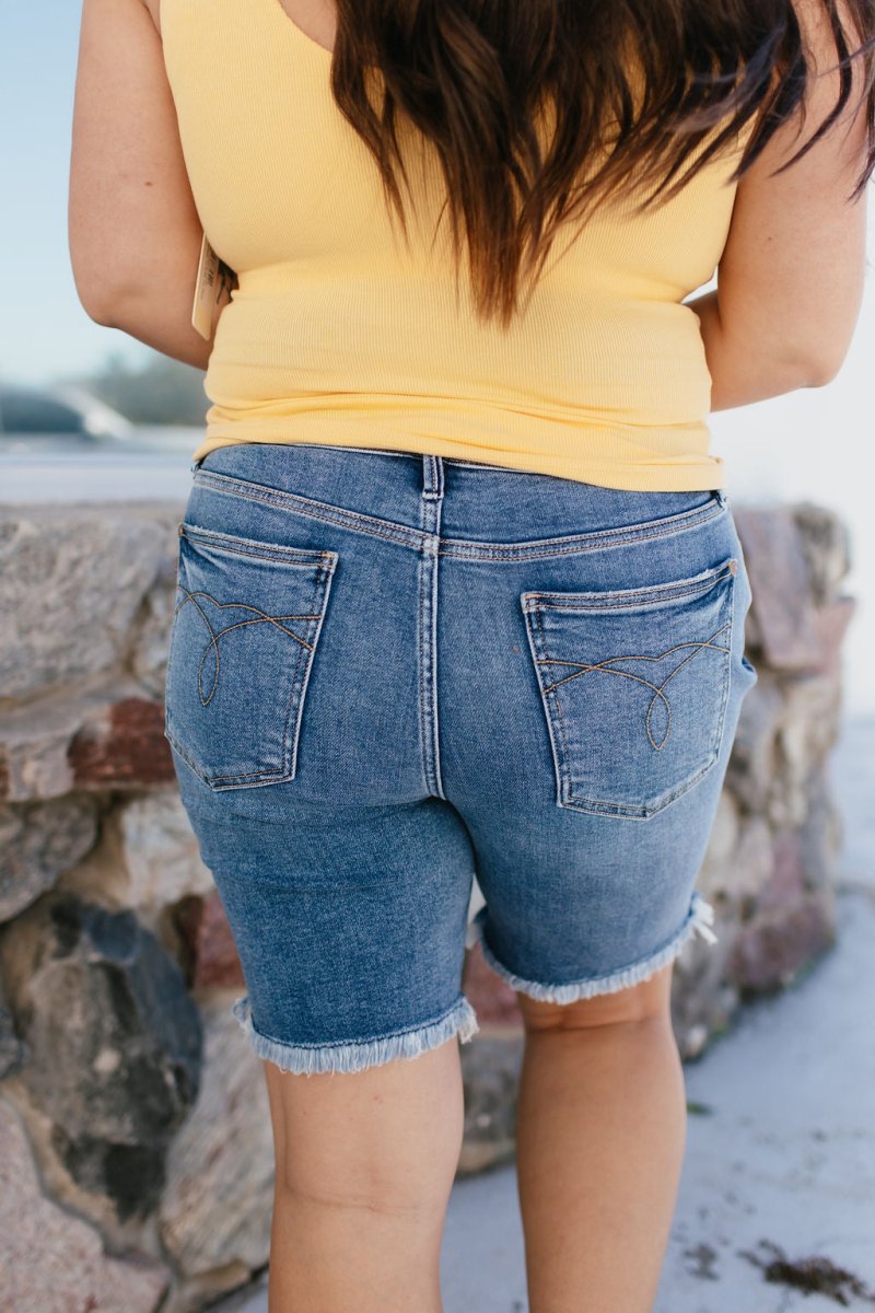 Judy Blue Just Right Bermuda Shorts - Macoma Boutique170 Denim