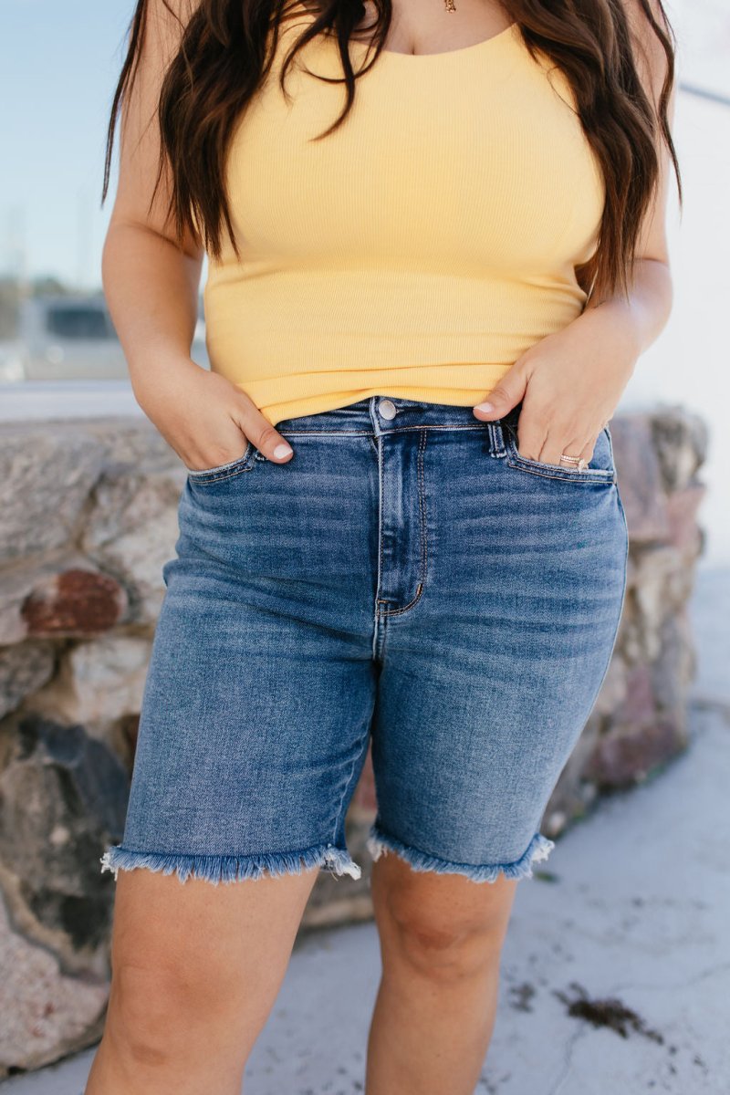 Judy Blue Just Right Bermuda Shorts - Macoma Boutique170 Denim