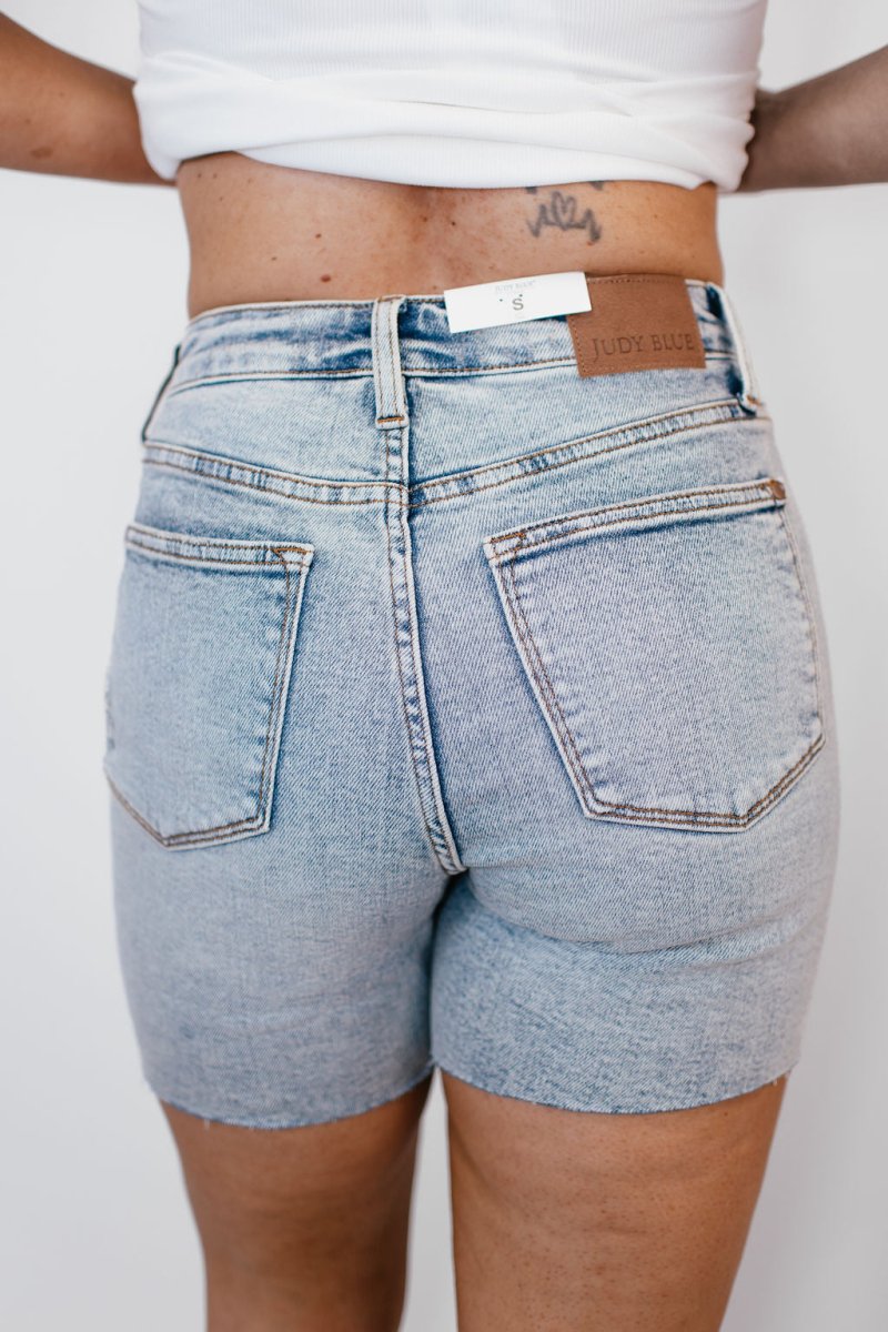 Judy Blue Off Duty Boyfriend Shorts - Reg/Curvy - FINAL SALE - Macoma Boutique180 Shorts
