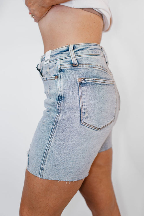 Judy Blue Off Duty Boyfriend Shorts - Reg/Curvy - FINAL SALE - Macoma Boutique180 Shorts