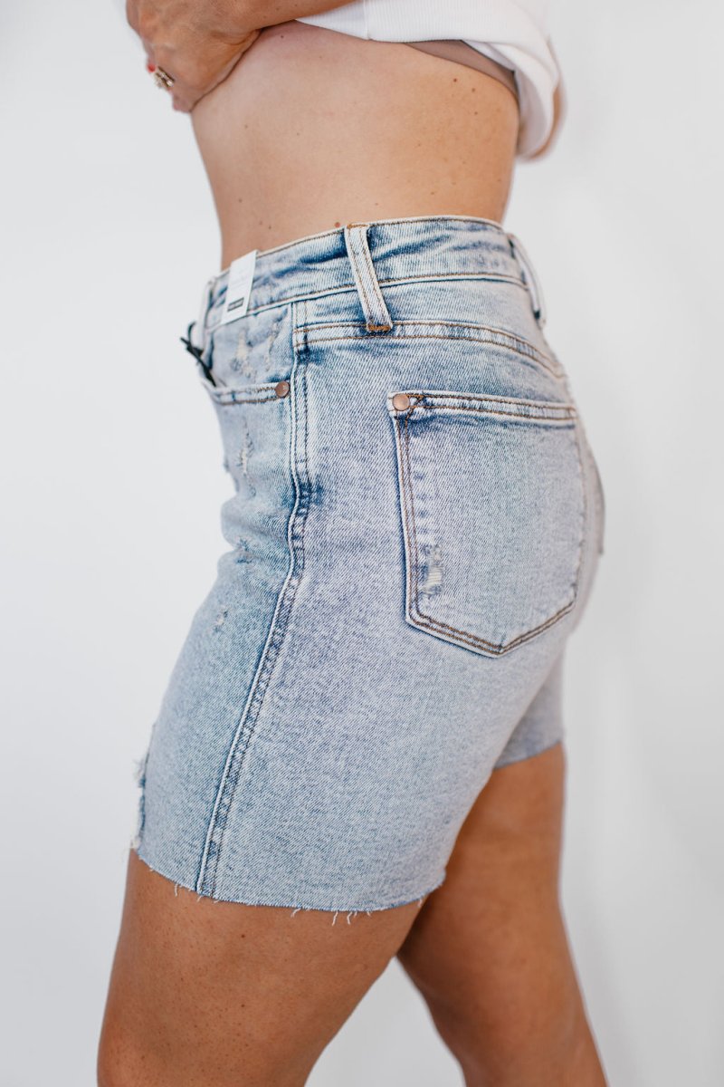Judy Blue Off Duty Boyfriend Shorts - Reg/Curvy - FINAL SALE - Macoma Boutique180 Shorts