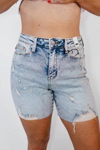 Judy Blue Off Duty Boyfriend Shorts - Reg/Curvy -  FINAL SALE