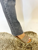 Judy Blue Sparkle Stone Grey Straight Leg Jeans Reg/Curvy - Macoma Boutique170 Denim