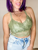 Juliette Deluxe Lace Bralette in Olive - Reg/Curvy - Macoma Boutique110 Tanks