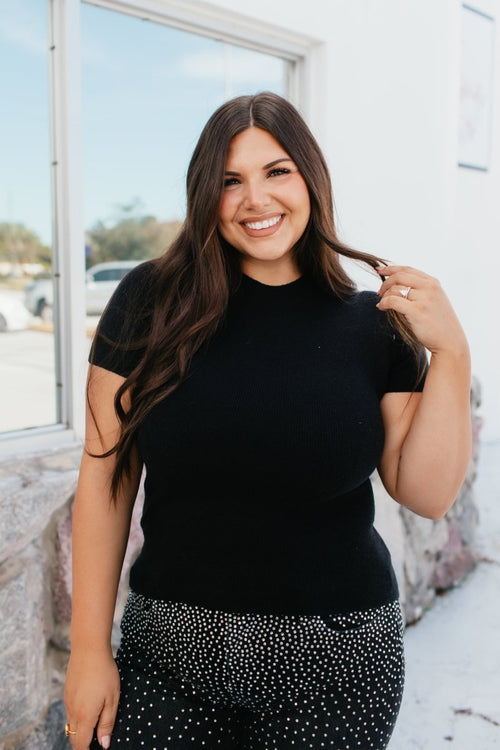 Keep It Moving Top In Black - Macoma Boutique100 Short Sleeve