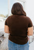 Keep It Moving Top In Chocolate - Macoma Boutique100 Short Sleeve