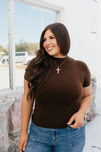 Keep It Moving Top In Chocolate - FINAL SALE