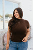 Keep It Moving Top In Chocolate - Macoma Boutique100 Short Sleeve