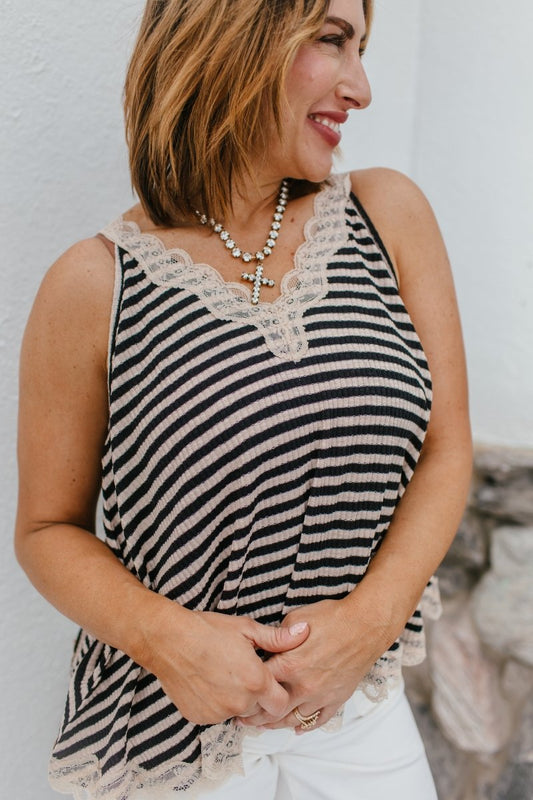Keepsake Stripe Tank - Macoma Boutique110 Tanks