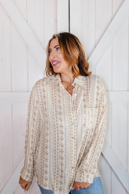 Khaki Sands Top - FINAL SALE - Macoma Boutique120 Long Sleeve