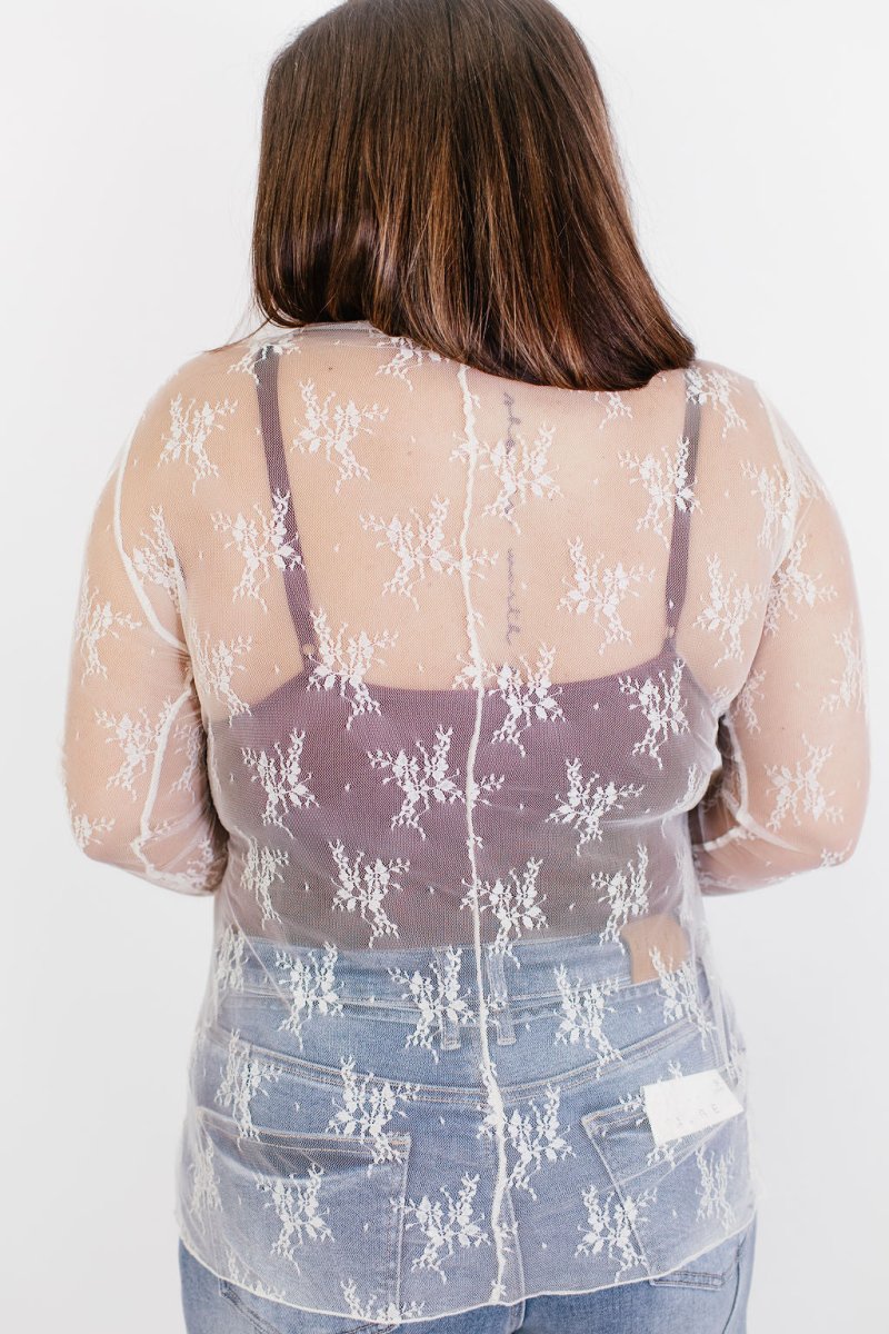 Lace Obsession Top in Cream - Reg/Curvy - FINAL SALE - Macoma Boutique120 Long Sleeve