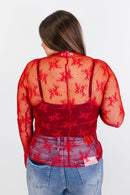 Lace Obsession Top in Red - Reg/Curvy - FINAL SALE - Macoma Boutique120 Long Sleeve
